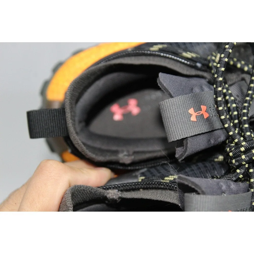 Under Armour Fat Tire Venture Black Orange Hiking Sneakers 3026620-001 Mens 7.5